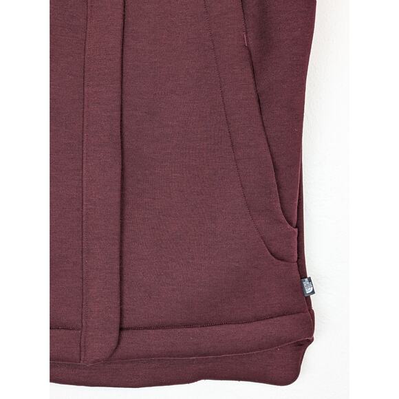 North Face Vest Hybrination Thermal Faux Fur Fall Winter Burgundy Gray Size XS - Picture 5 of 14